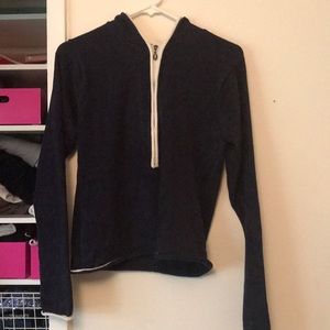 Hoodie with white trim